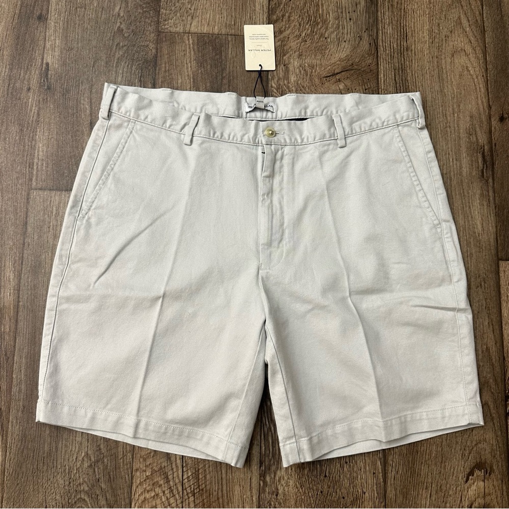 Peter Millar Crown Chino Shorts Men's Size 36 Light Gray